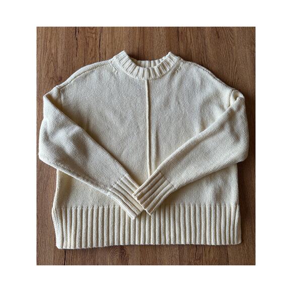 A New Day Yellow Chunky Knit Sweater Size XSmall - Picture 1 of 6